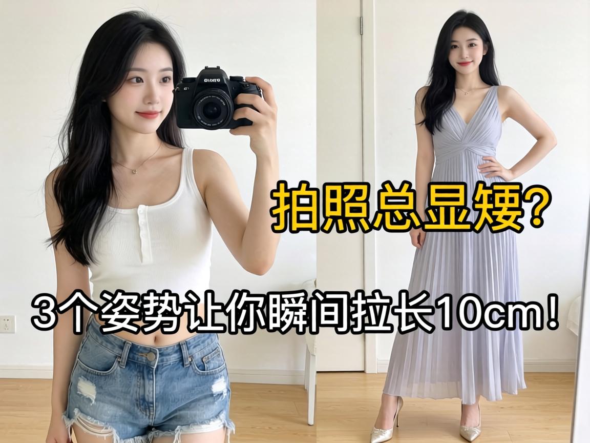 拍照总显矮？女神这3个姿势让你瞬间拉长10cm！-凯格尔/PC肌社区-P动