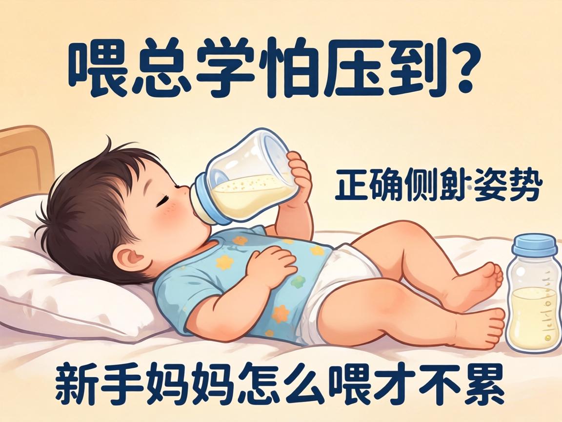 躺着喂奶总怕压到宝宝？正确侧卧姿势图解，新手妈妈怎么喂才不累？