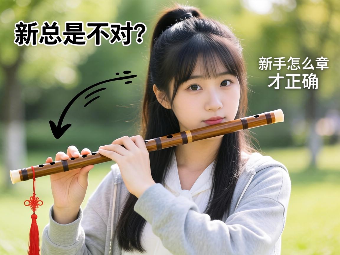 吹箫女生姿势总是不对？新手怎么拿笛子才正确_详解教程