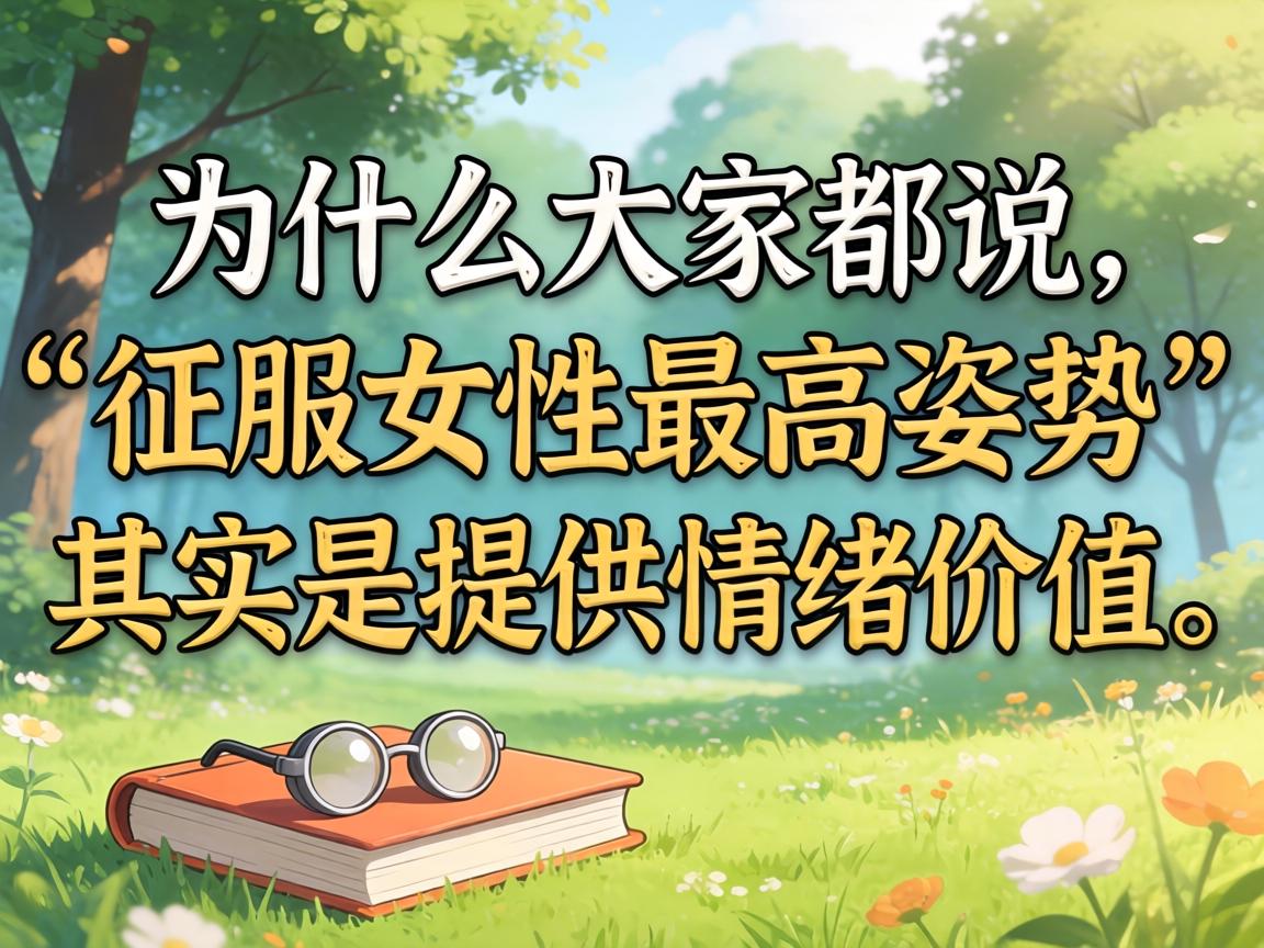 为什么大家都说“征服女性最高姿势”其实是提供情绪价值? 为什么大家都说“征服女性最高姿势”其实是提供情绪价值?