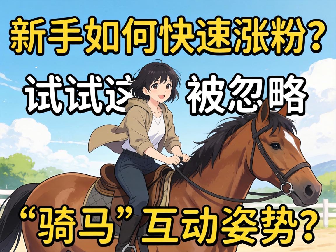 新手如何快速涨粉?试试这个被忽略的“骑马”互动姿势! 新手如何快速涨粉?试试这个被忽略的“骑马”互动姿势!