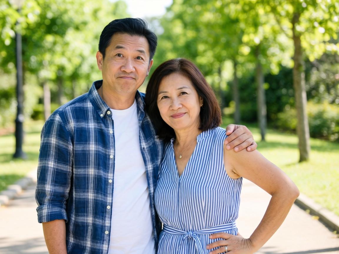 夫妻户外合影姿势大全里,有没有那种不尴尬又很出片的动作,适合不太会摆拍的中年夫妻? 夫妻户外合影姿势大全里,有没有那种不尴尬又很出片的动作,适合不太会摆拍的中年夫妻?
