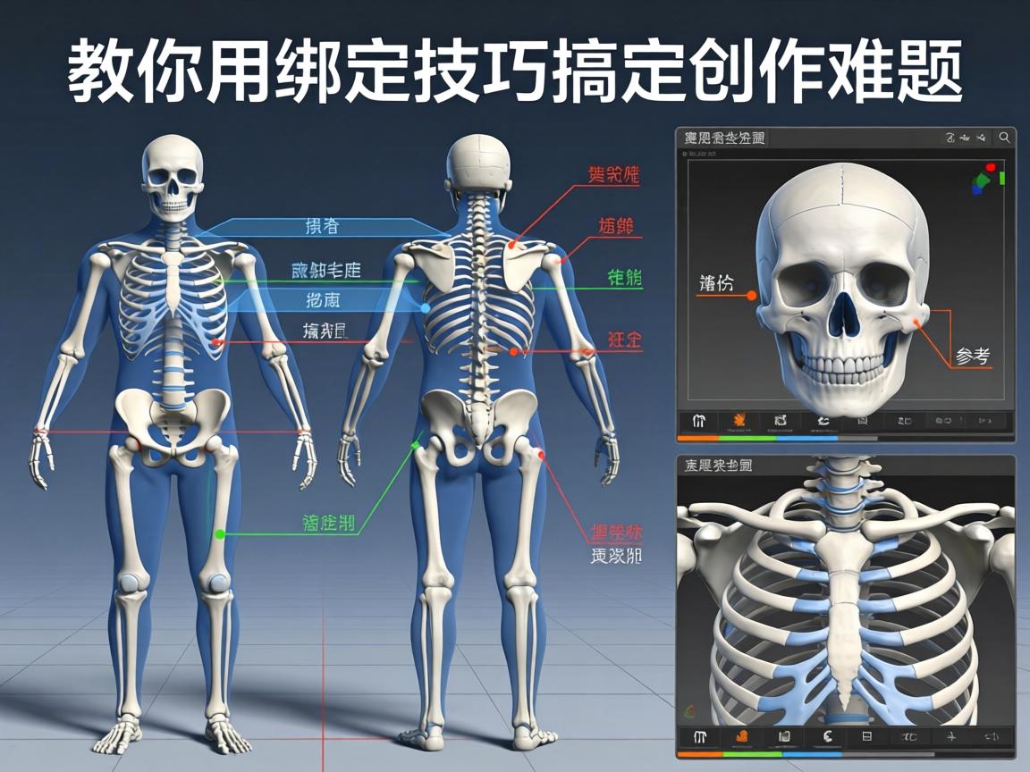 3D人体姿势参考图哪里找？教你用骨骼绑定技巧搞定创作难题