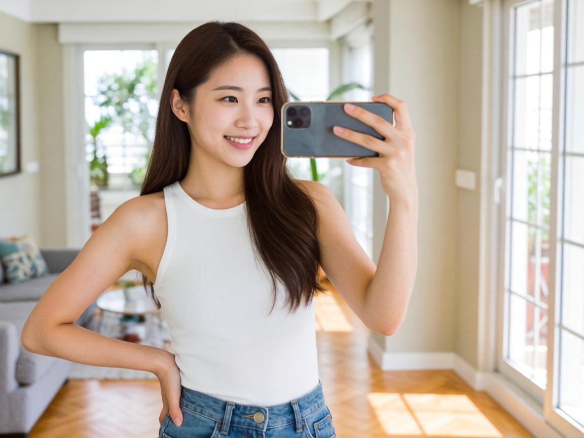 室内自然光怎么摆显瘦？手机自拍干美女姿势图片大全教学