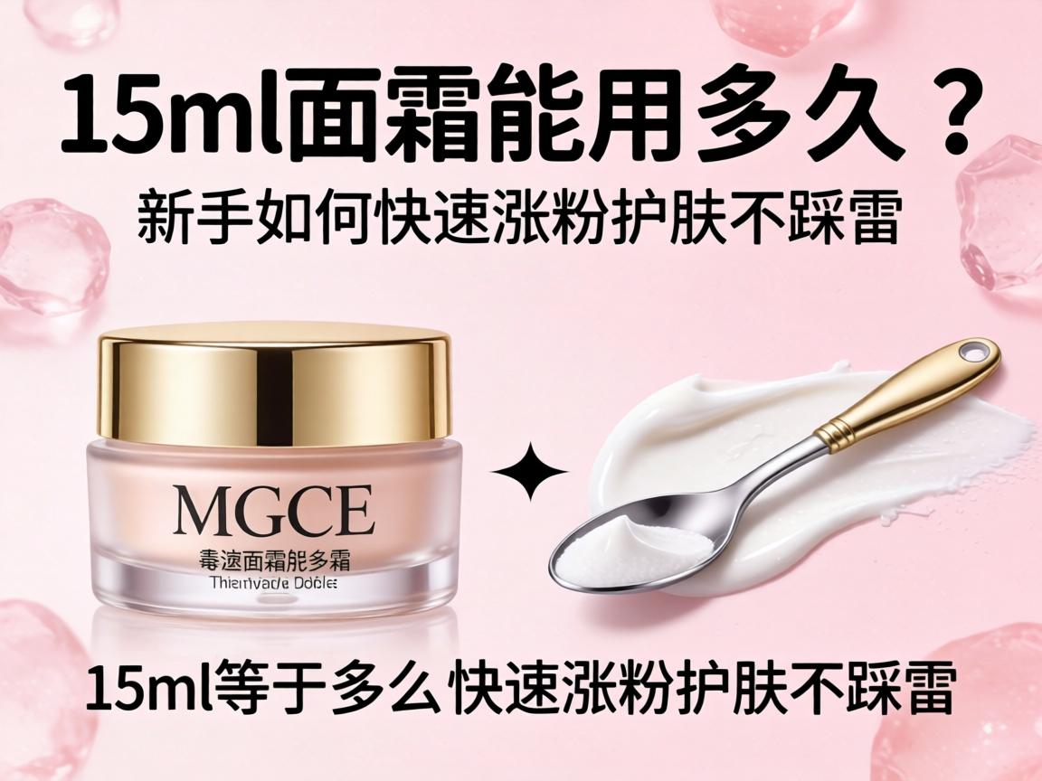 15ml面霜能用多久？新手如何快速涨粉护肤不踩雷，15ml等于多少勺？