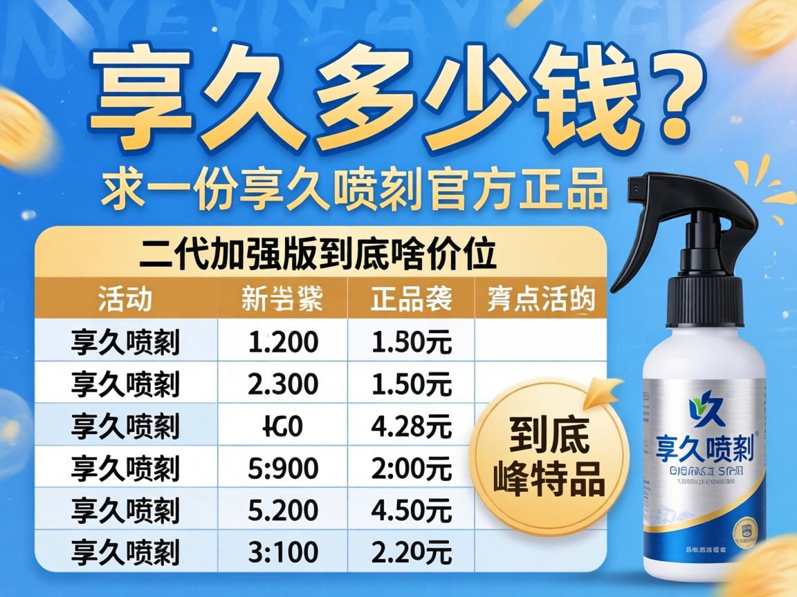 享久多少钱？求一份享久喷剂官方正品价格表，二代加强版到底啥价位？