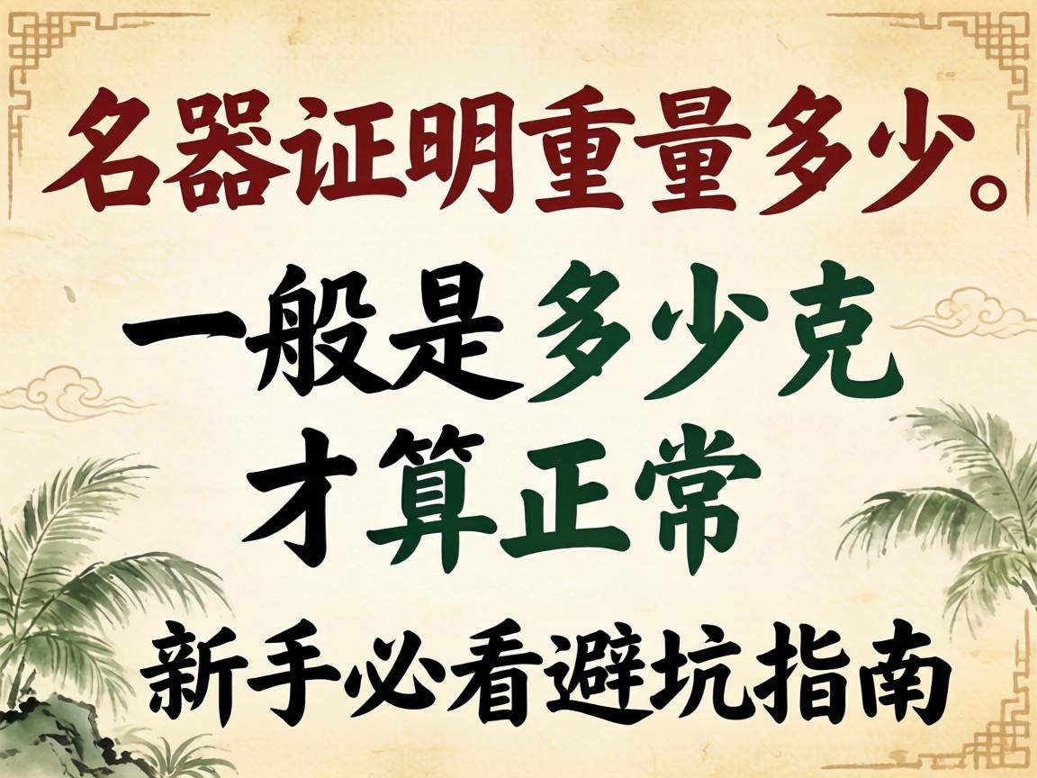 名器证明重量多少_一般是多少克才算正常？新手必看避坑指南