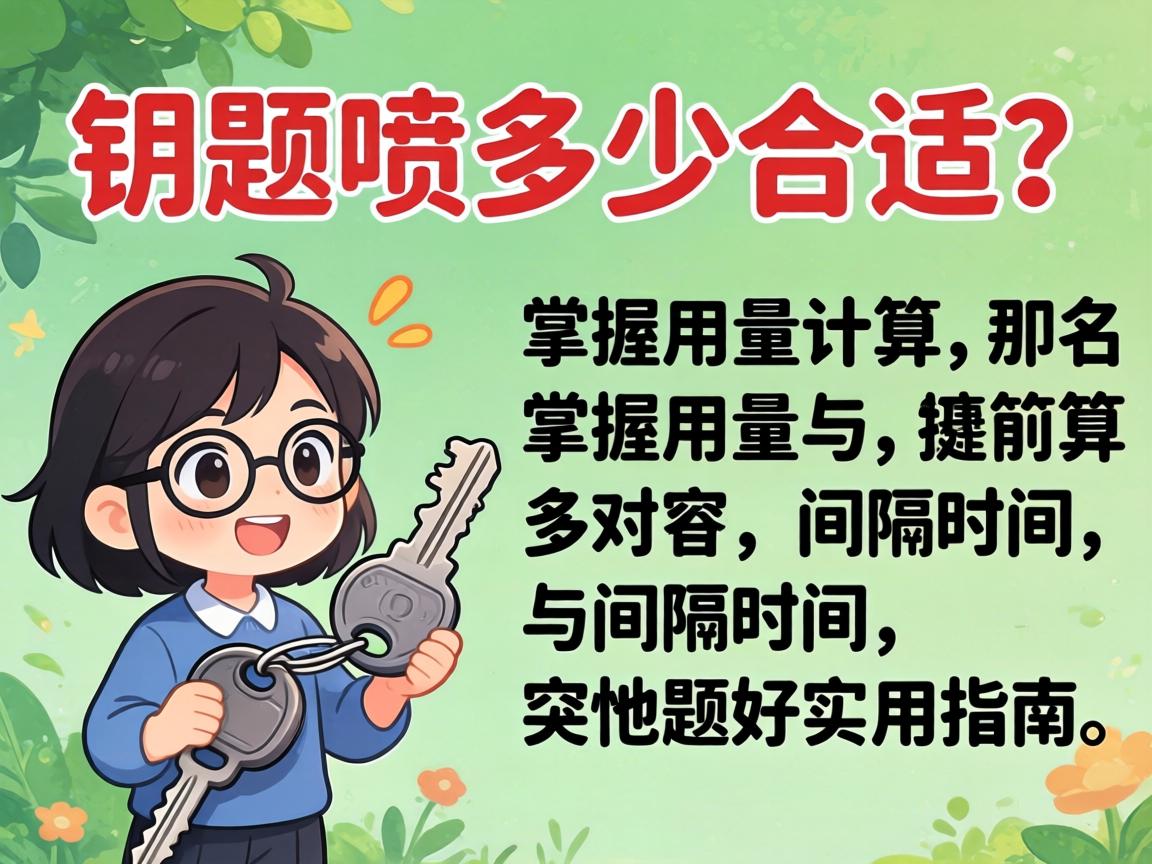 key喷多少合适?掌握用量计算与间隔时间的实用指南 key喷多少合适?掌握用量计算与间隔时间的实用指南