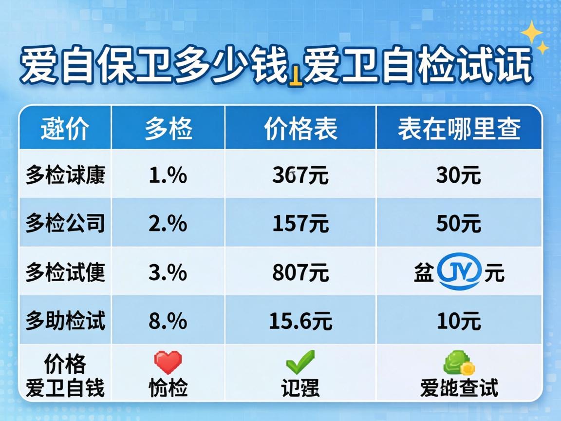 爱自卫多少钱_爱卫自检试纸价格表在哪里查？