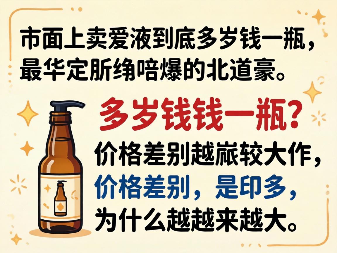 市面上卖爱液到底多少钱一瓶？价格差别为什么这么大？