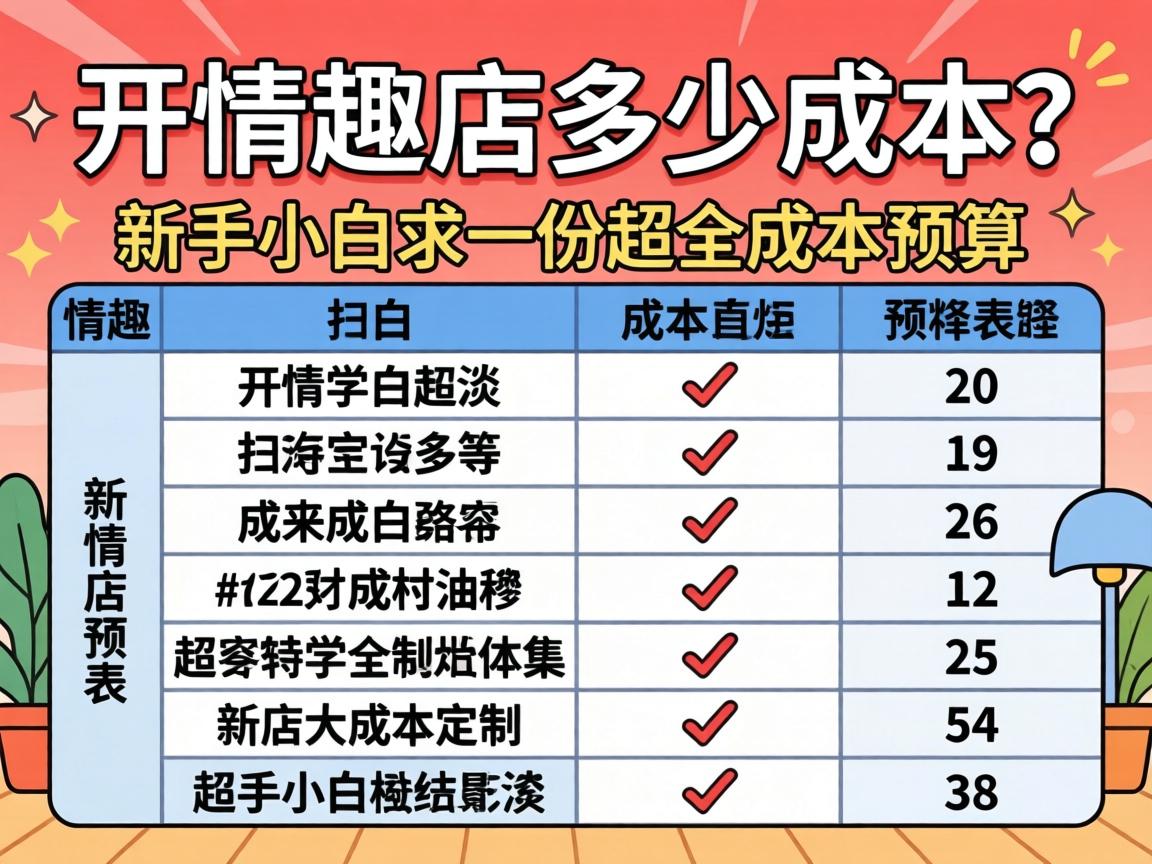 开情趣店要多少成本？新手小白求一份超全成本预算表！ - 凯格尔/PC肌社区-P动-凯格尔/PC肌社区-P动