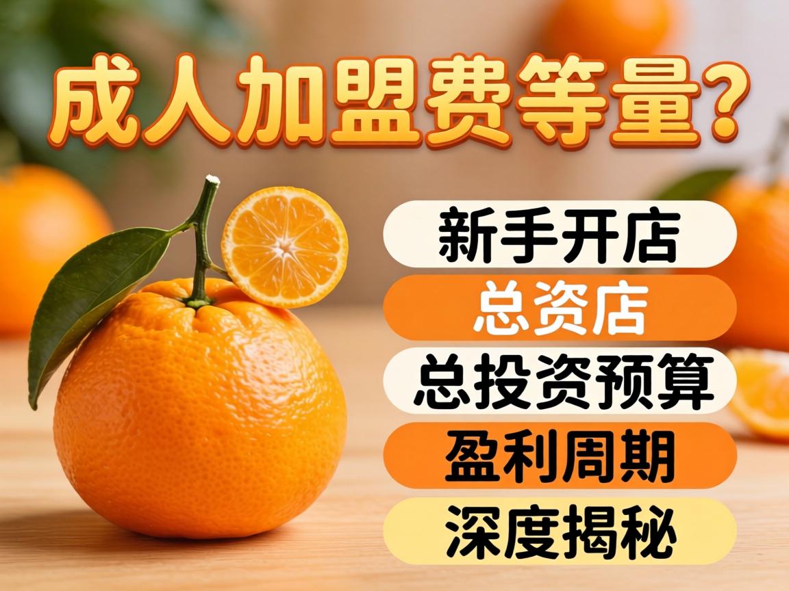 桔色成人加盟费是多少?新手开店总投资预算及盈利周期深度揭秘-凯格尔/PC肌社区-P动