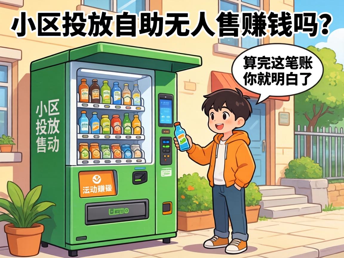 小区投放自助无人售货机赚钱吗？算完这笔账你就明白了
