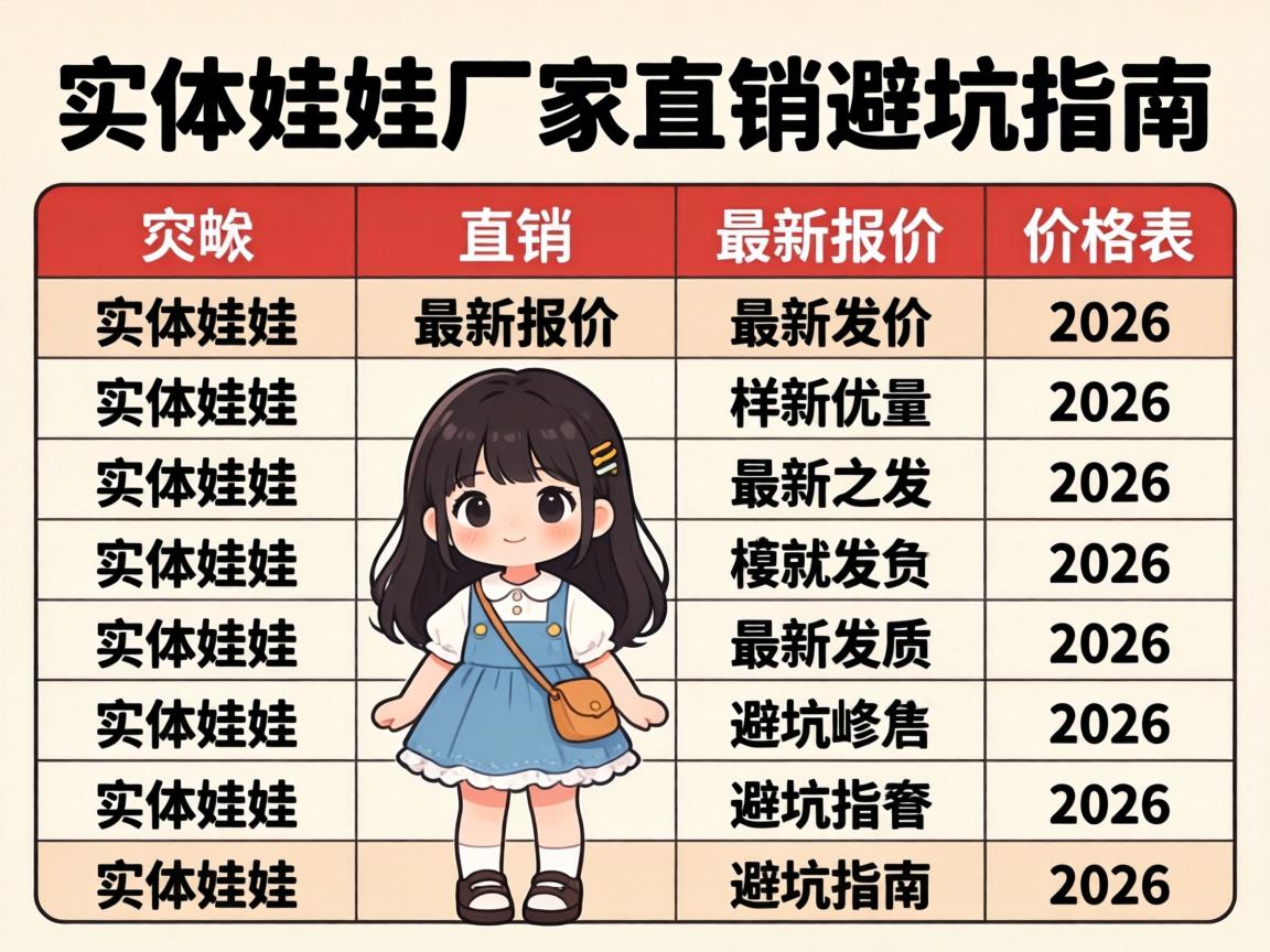 实体娃娃厂家直销价格表_2026最新报价及避坑指南