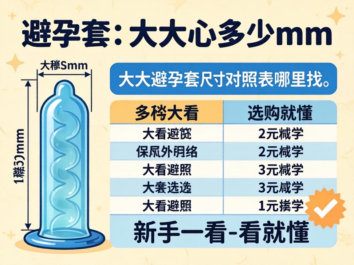 避孕套大号多少mm_大号避孕套尺寸对照表哪里找？新手一看就懂的选购指南