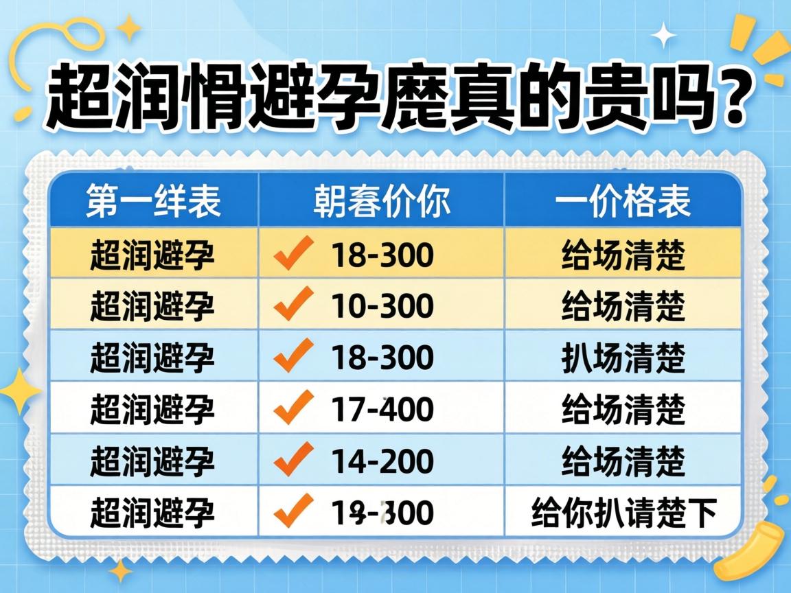 超润滑避孕套真的贵吗？价格表给你扒清楚了