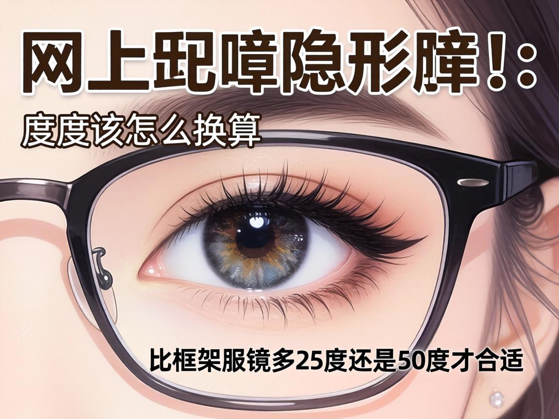 网上配隐形眼镜,度数该怎么换算?比框架眼镜多25度还是50度才合适? 网上配隐形眼镜,度数该怎么换算?比框架眼镜多25度还是50度才合适?