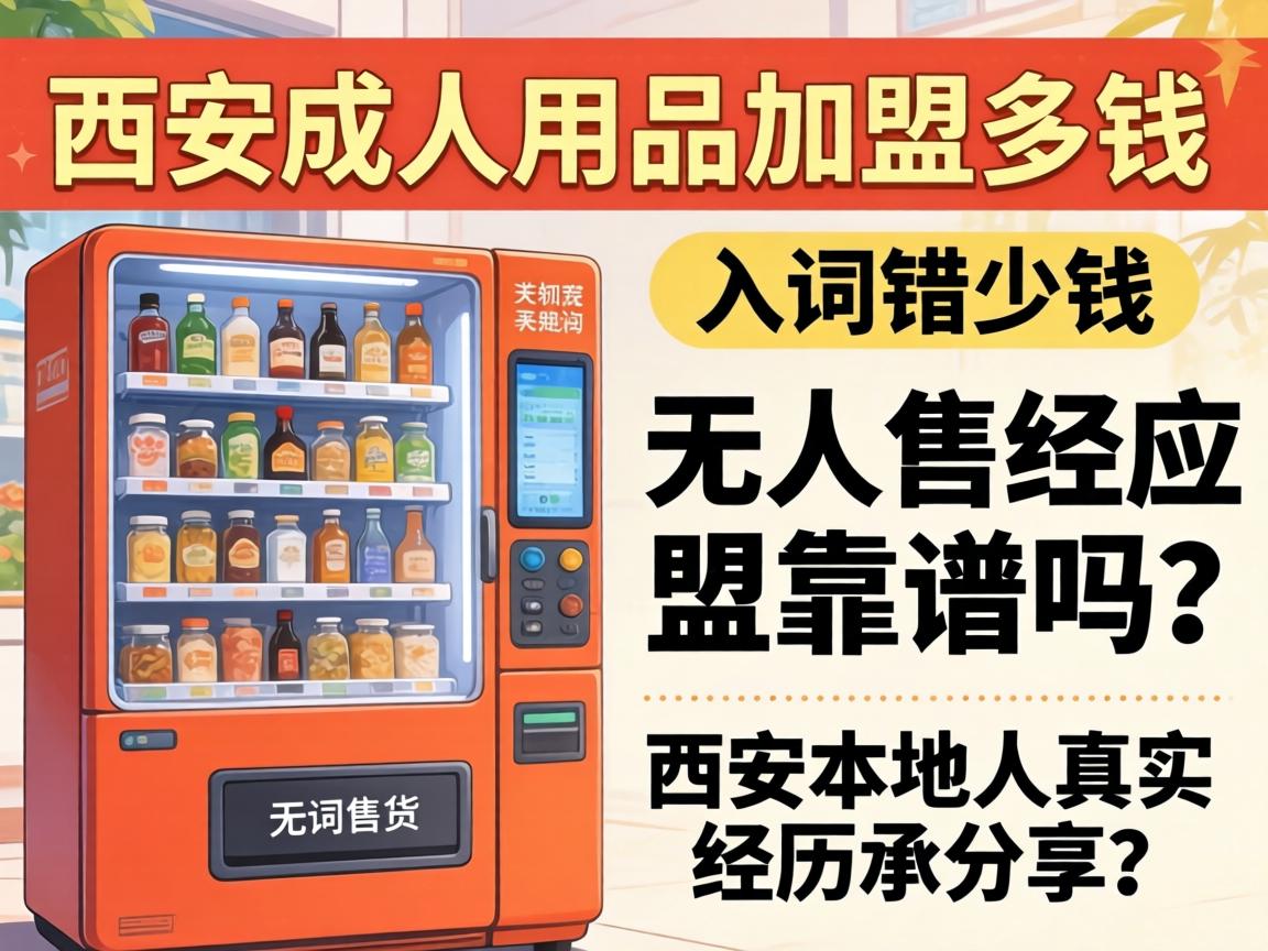 西安成人用品加盟多少钱_无人售货店加盟靠谱吗？西安本地人真实经历分享