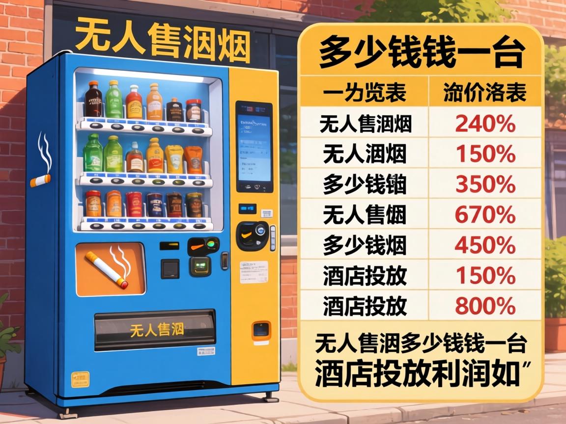 无人售烟机多少钱一台_价格一览表与酒店投放利润如何? 无人售烟机多少钱一台_价格一览表与酒店投放利润如何?