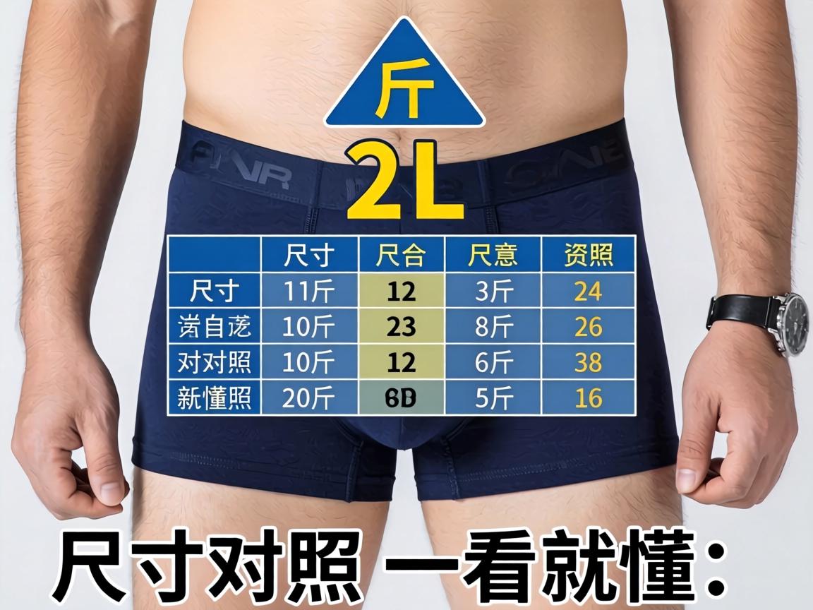 男士内裤2XL适合多少斤的人穿？尺码对照表一看就懂