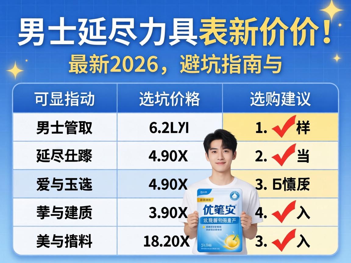男性延时工具价格表最新2026_避坑指南与选购建议 男性延时工具价格表最新2026_避坑指南与选购建议