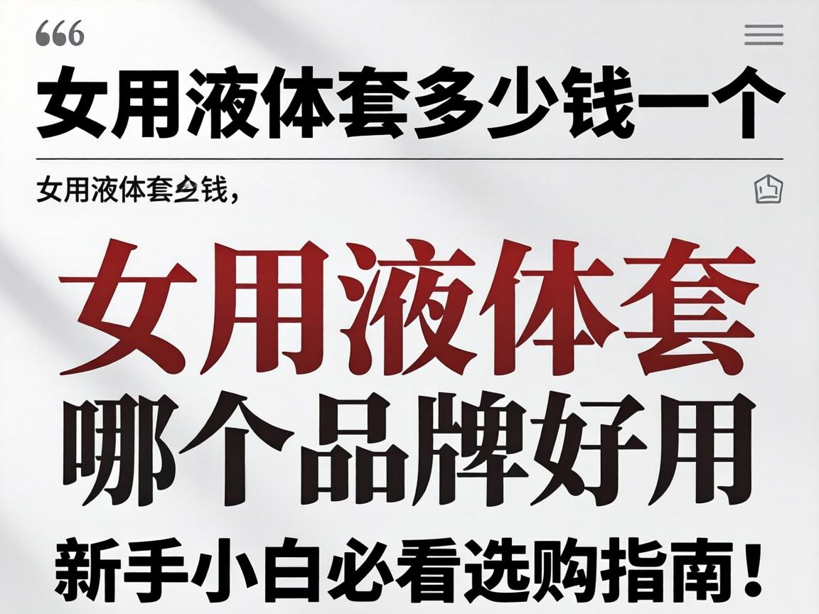 女用液体套多少钱一个_女用液体套哪个牌子好用？新手小白必看选购指南！ - 凯格尔/PC肌社区-P动-凯格尔/PC肌社区-P动