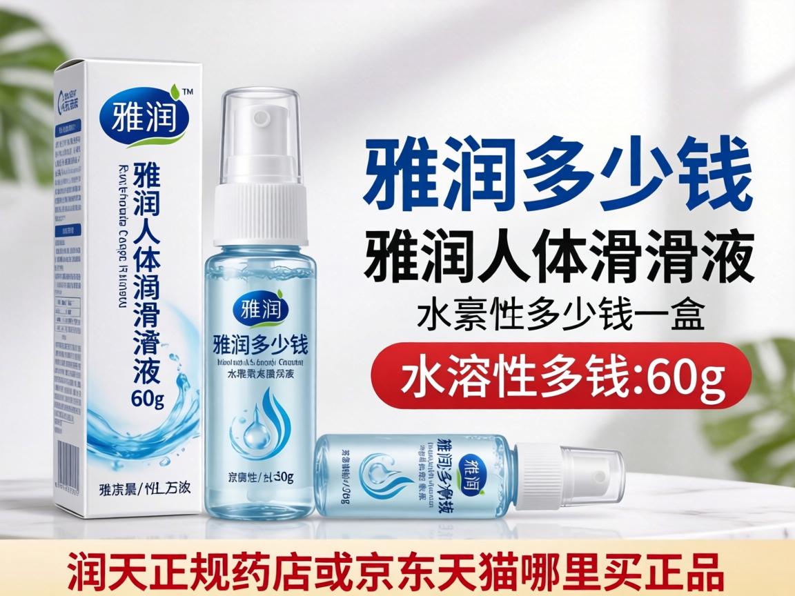 雅润人体润滑液多少钱,雅润人体润滑液60g水溶性多少钱一盒？雅润人体润滑液正规药店或京东天猫哪里买正品？