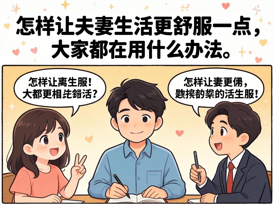 怎样让夫妻生活更舒服一点，大家都在用什么办法