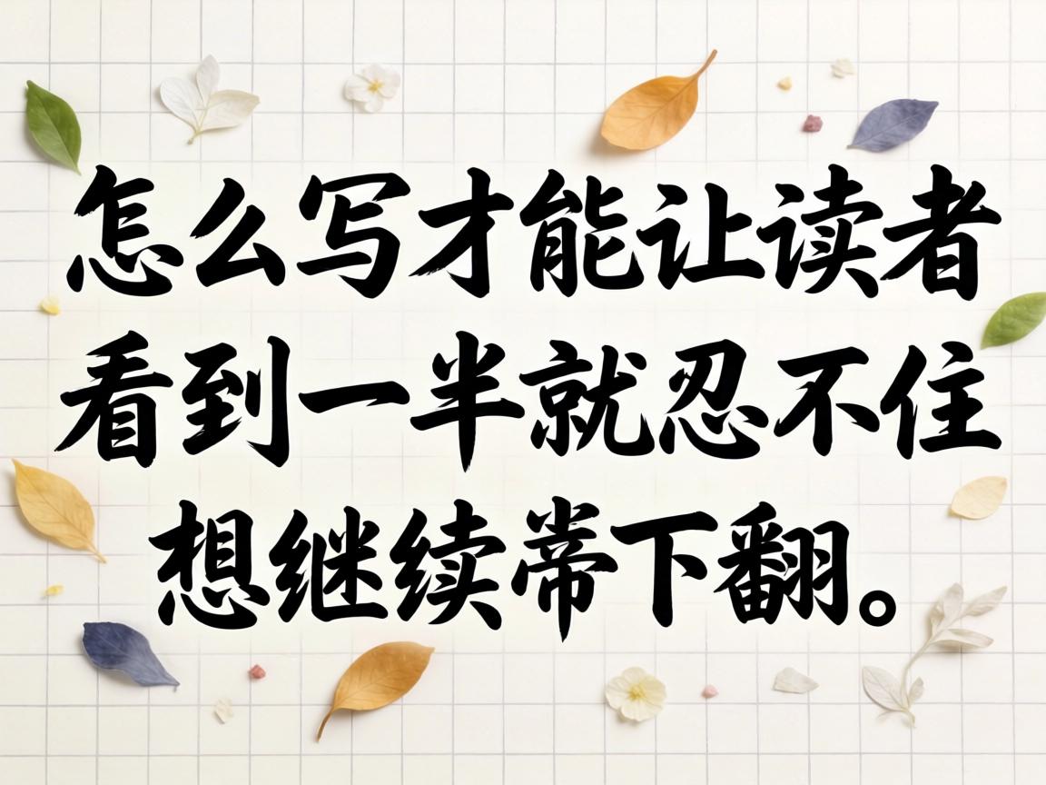 怎么写才能让读者看到一半就忍不住想继续往下翻? 怎么写才能让读者看到一半就忍不住想继续往下翻?